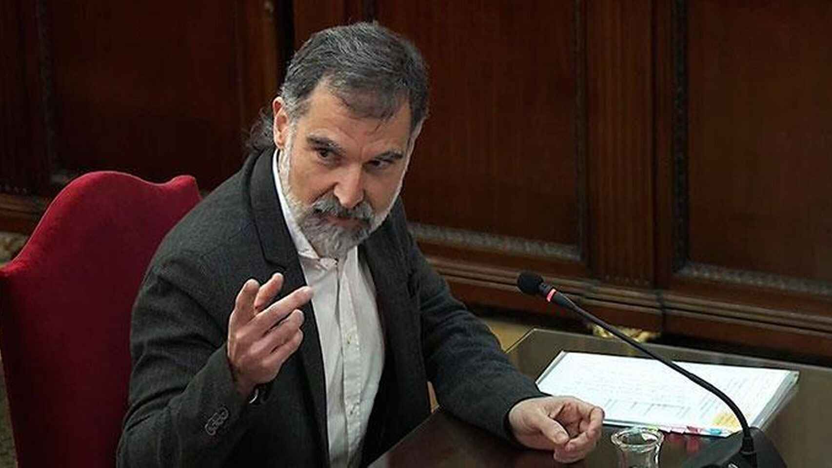 Jordi Cuixart, durante el juicio del 'procés'.