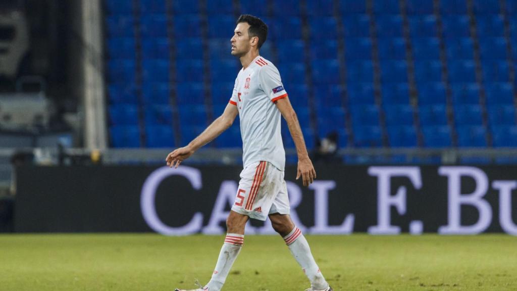 Sergio Busquets, también ha vuelto lesionado del parón de selecciones