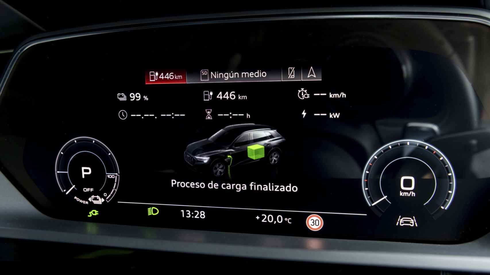 El Audi e-tron Sportback cuenta con una enorme digitalización interior.