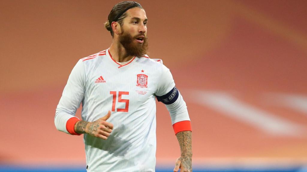 Sergio Ramos, durante el partido entre España y Países Bajos