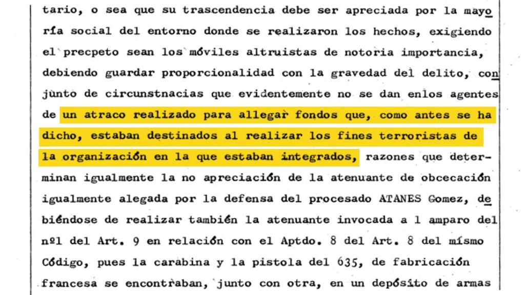 El atraco se llevó a cabo para recaudar fondos para su causa terrorista.