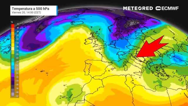 El embolsamiento de aire frío que puede afectar a España. Meteored.