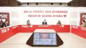 El presidente del Gobierno y secretario general del PSOE, Pedro Sánchez, preside la Comisión Ejecutiva Federal del PSOE .