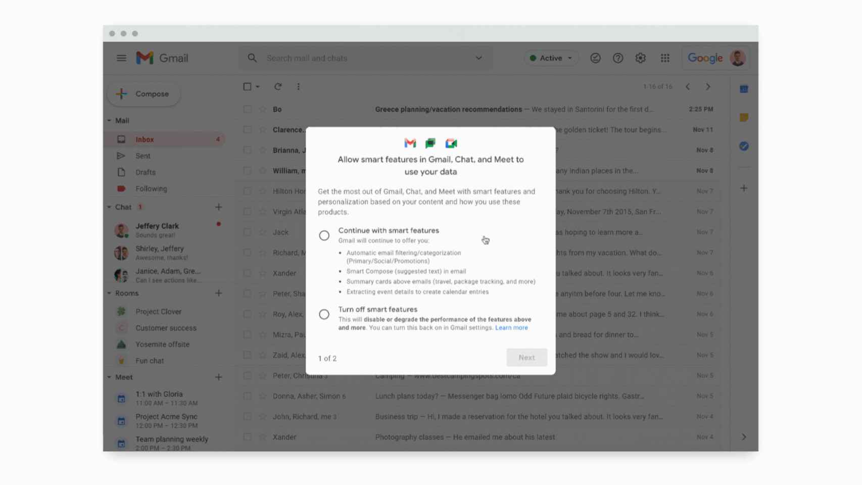 Nueva opción de privacidad de Gmail