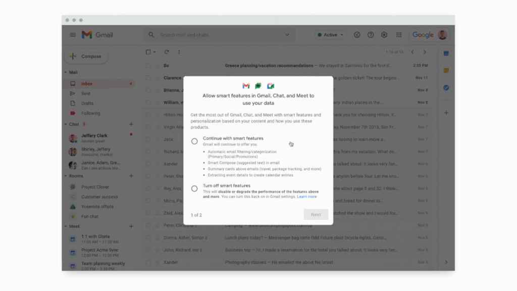 Nueva opción de privacidad de Gmail