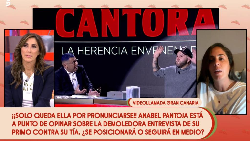 Anabel Pantoja, en directo en 'Sálvame'.
