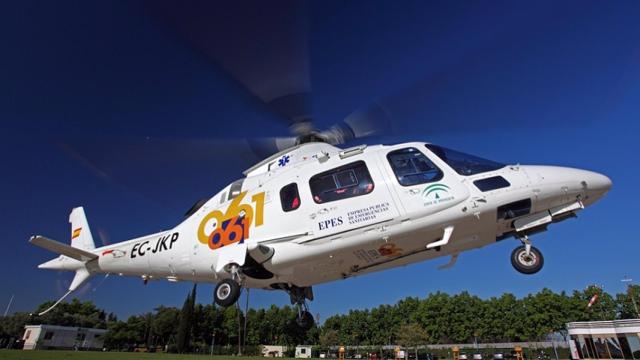 Helicóptero del 061.