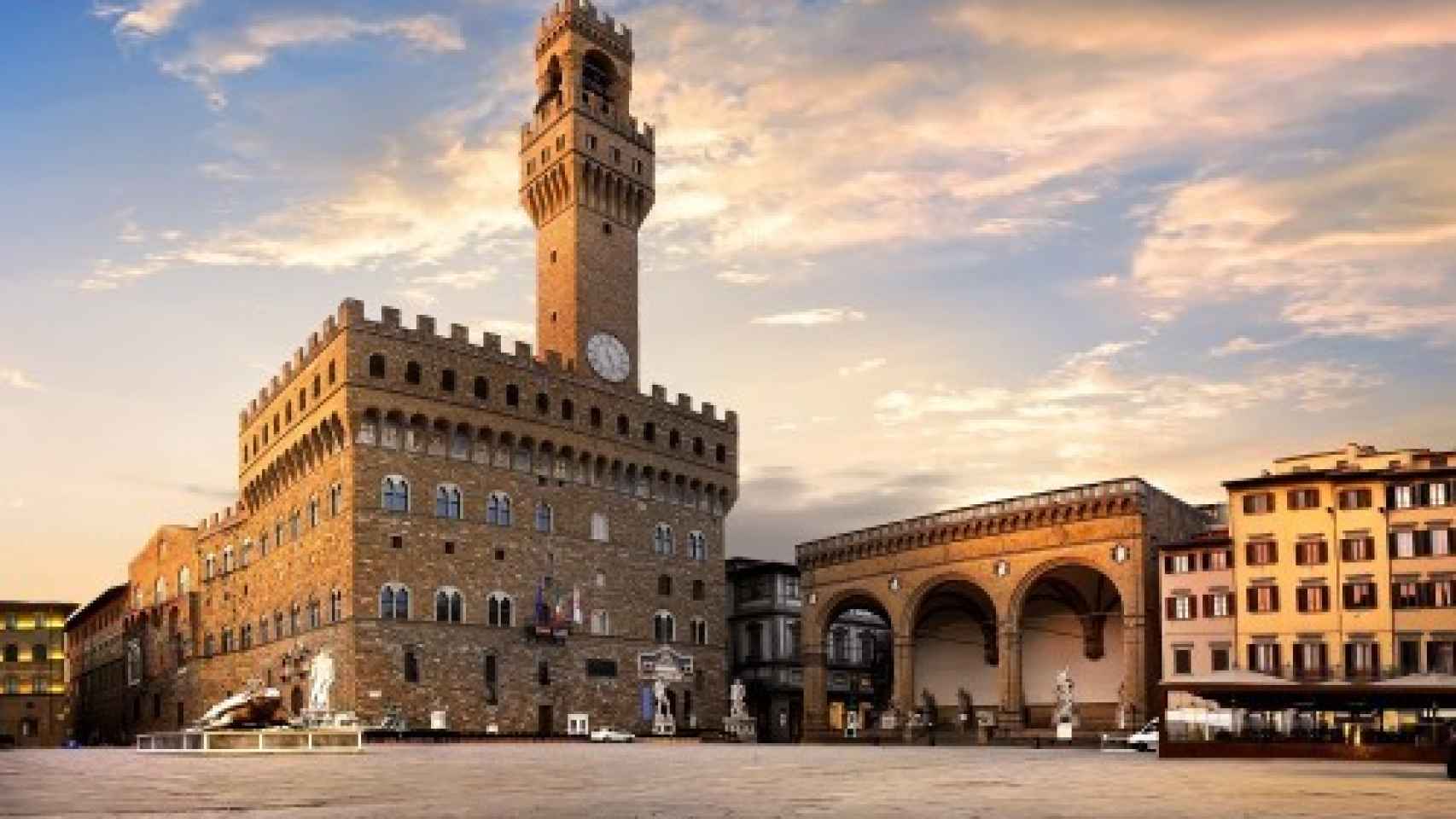 Vista del Palazzo Vecchio y la plaza de la Señora.