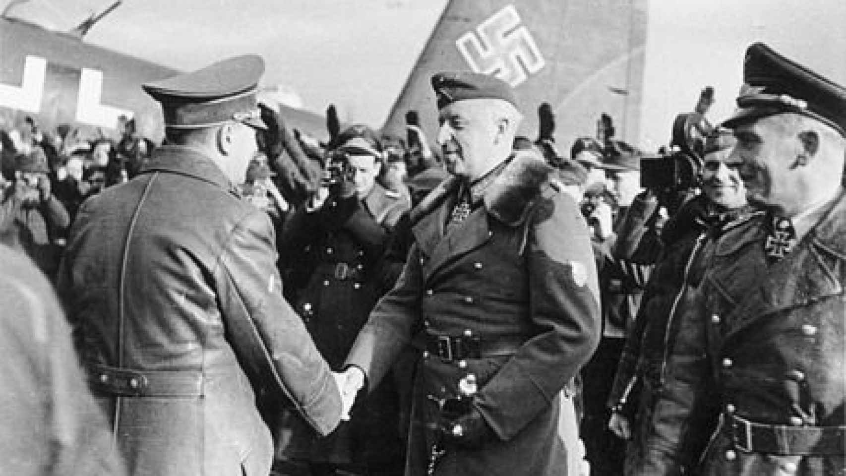 Hitler y Manstein en Zaporozhye (1943).