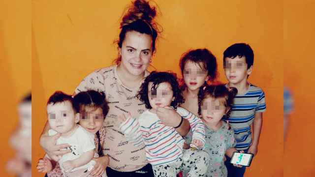 Bárbara y sus seis hijos.