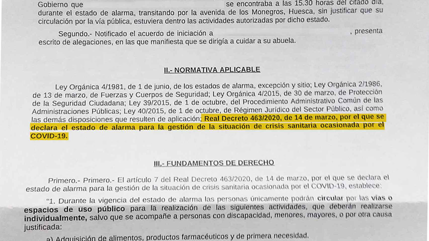 Resolución sobre el recurso de Teruel.