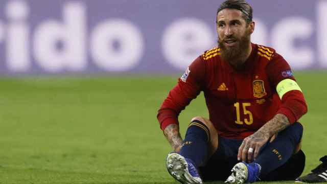 Sergio Ramos, tras lesionarse en el España - Alemania de la UEFA Nations League