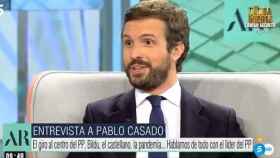 Pablo Casado, presidente del PP, en Telecinco.