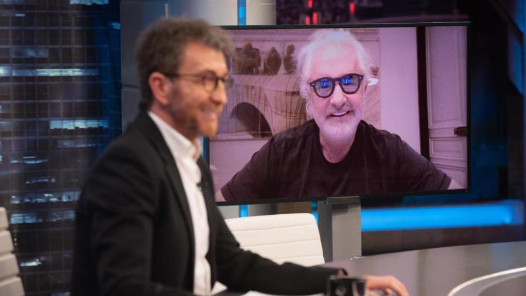 Flavio Briatore, durante su intervención en 'El Hormiguero' a través de una videollamada.