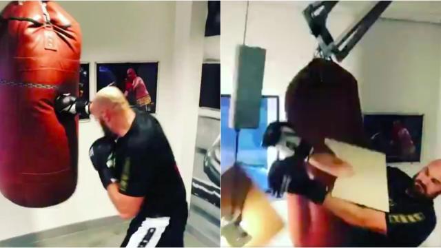 El accidente de Tyson Fury en el gimnasio