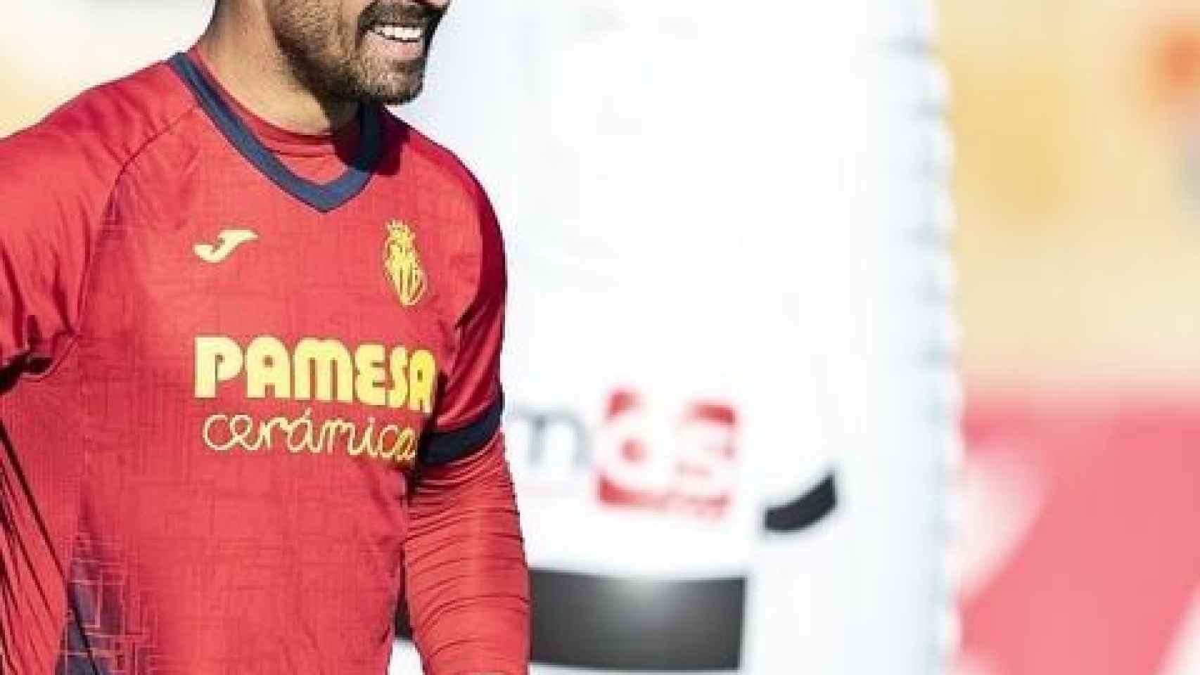 Sergio Asenjo, en un entrenamiento del Villarreal