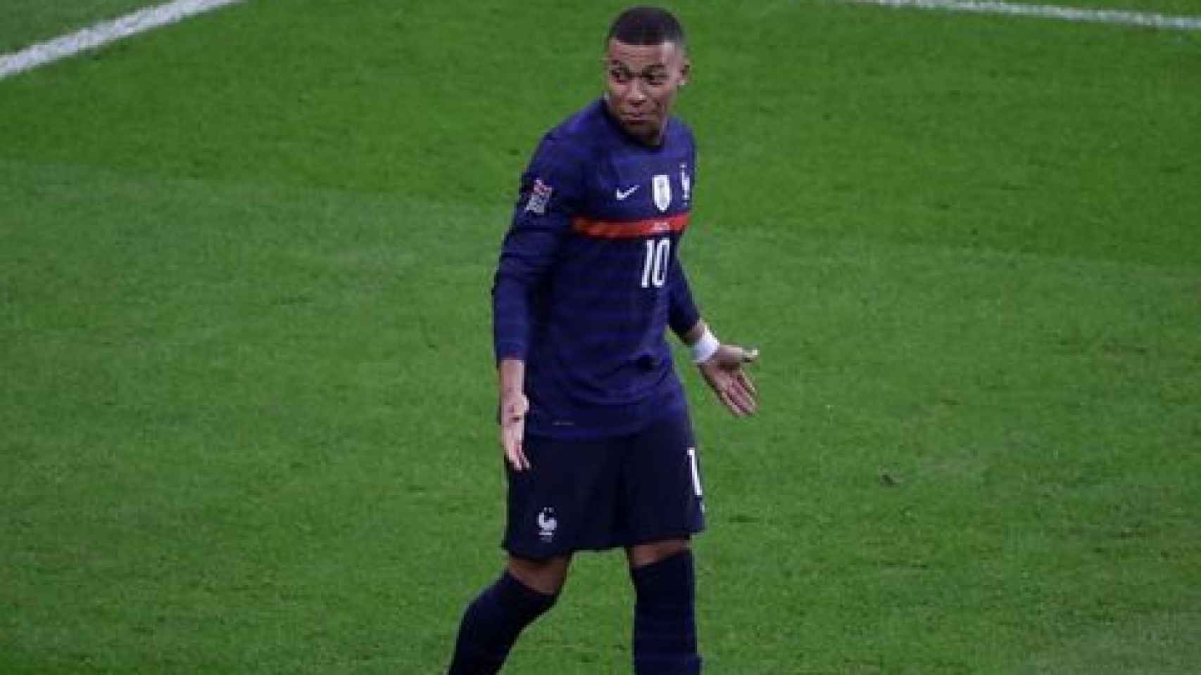Kylian Mbappé, en un partido de la selección de Francia. Foto: Instagram (@k.mbappe)