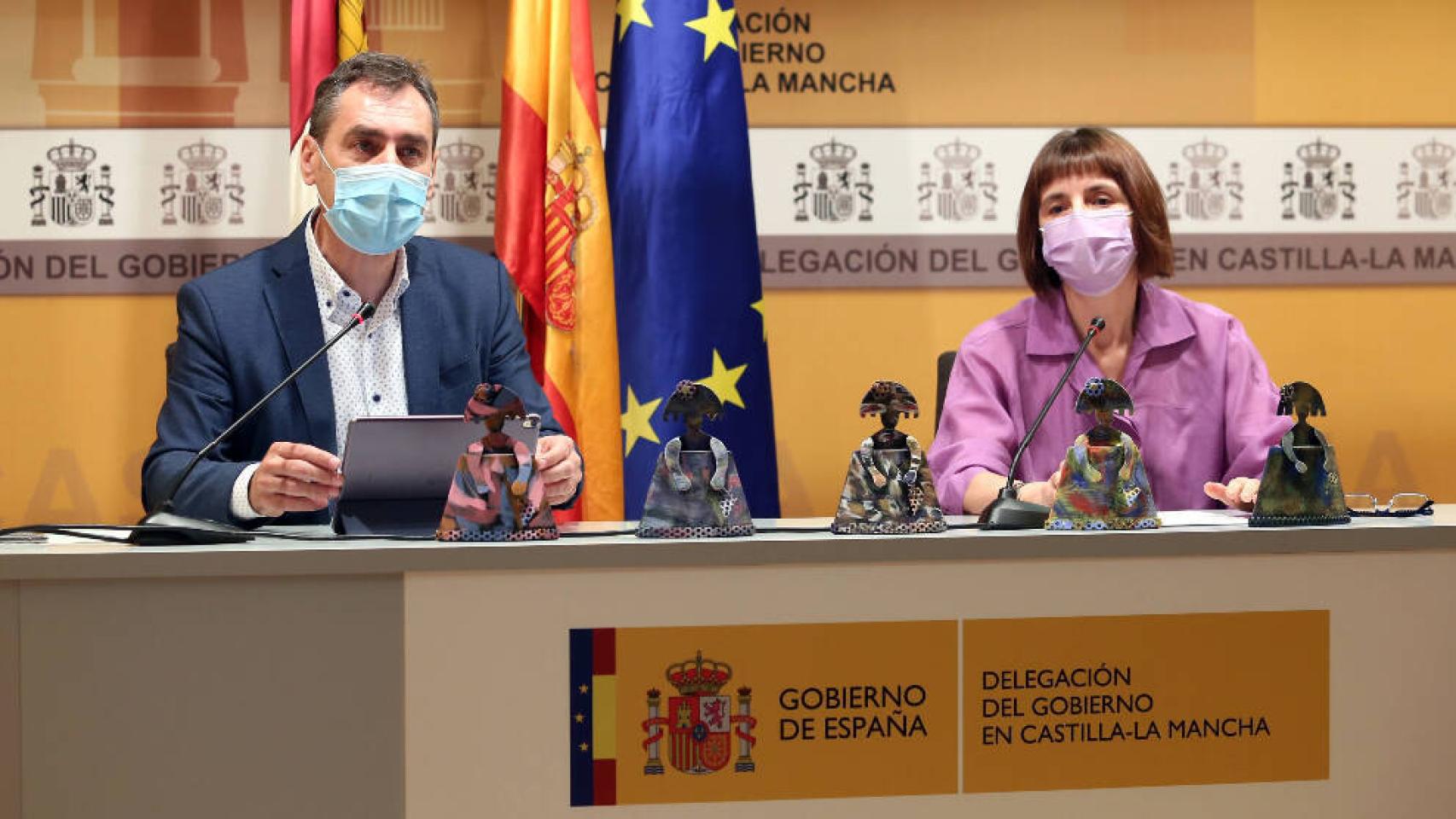 Francisco Tierraseca y Consuelo García este jueves en la Delegación del Gobierno en Castilla-La Mancha