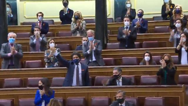 Gritos de ¡libertad, libertad! al término del debate de las enmiendas a la 'ley Celaá'.