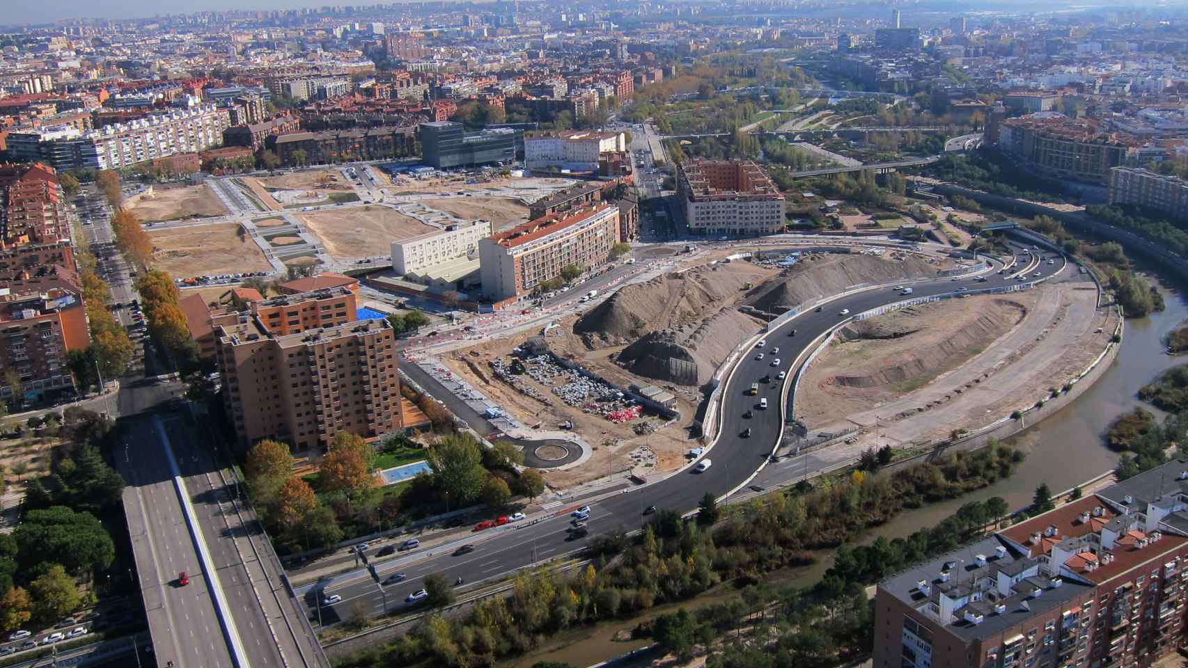 Imagen aérea del entorno Ribera del Calderón en Madrid.