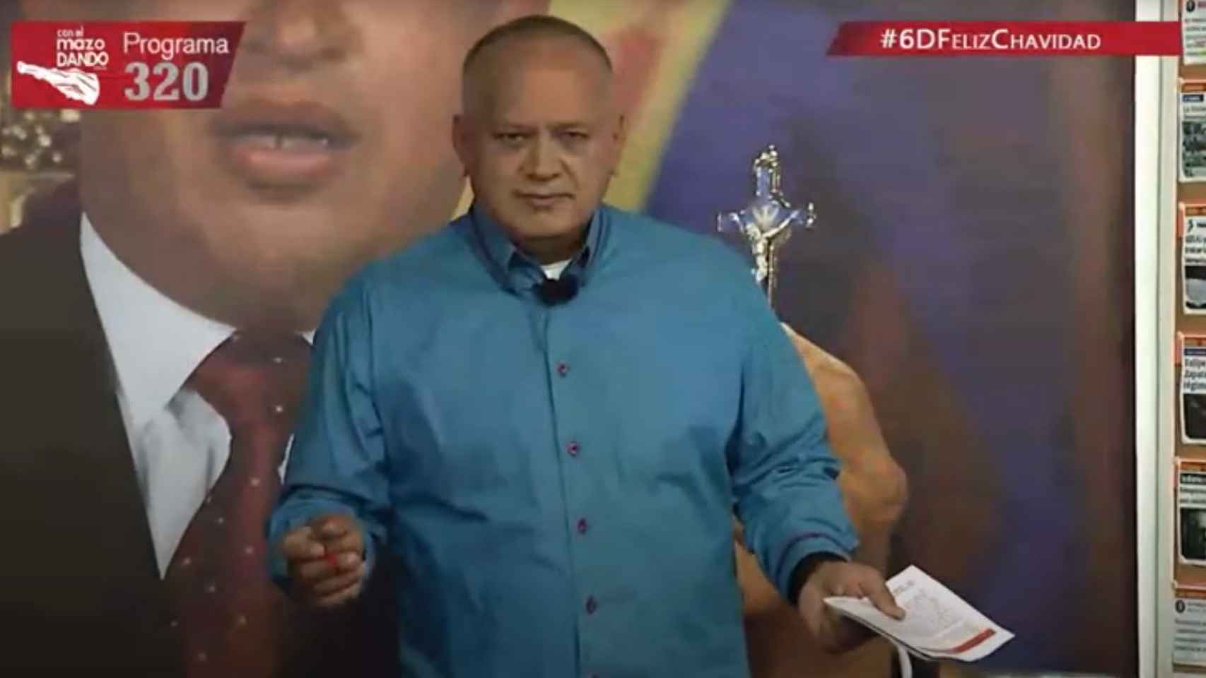Diosdado Cabello en su programa semanal de televisión.