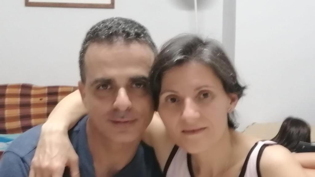 Maite y su marido.