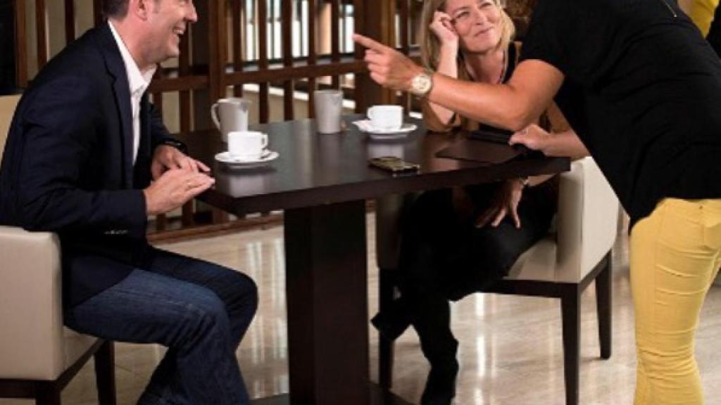 Ana Oramas y Fernando Clavijo, durante la campaña de las elecciones generales de 2015.