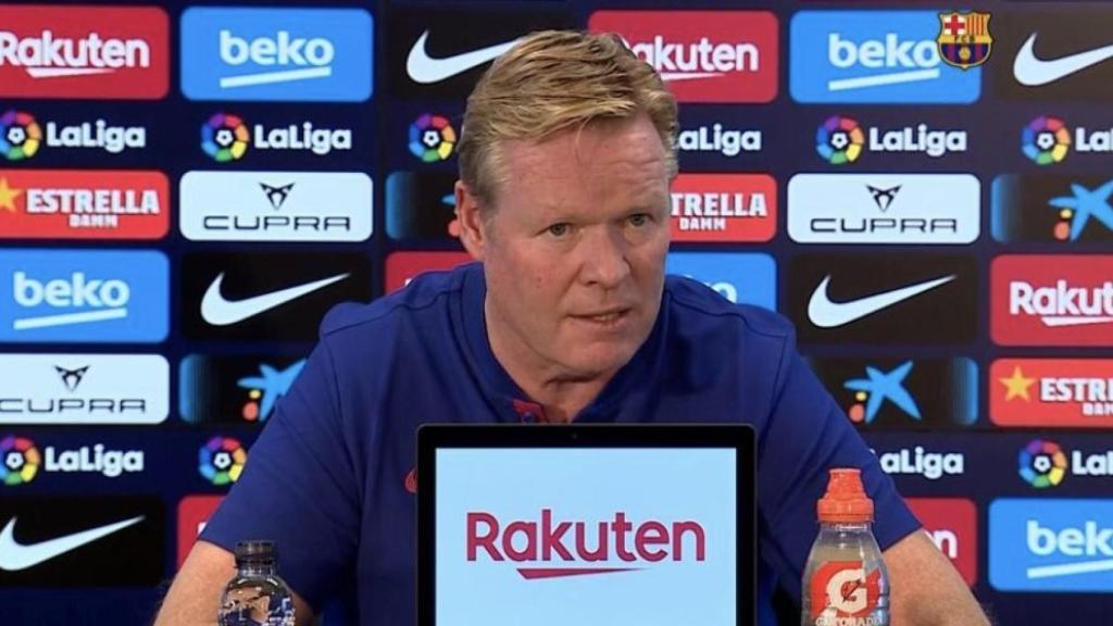 Koeman, en rueda de prensa