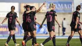 El Real Madrid Femenino celebra un gol esta temporada