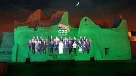 Composición de la foto de familia para la cumbre del G20 virtual en Arabia Saudí.
