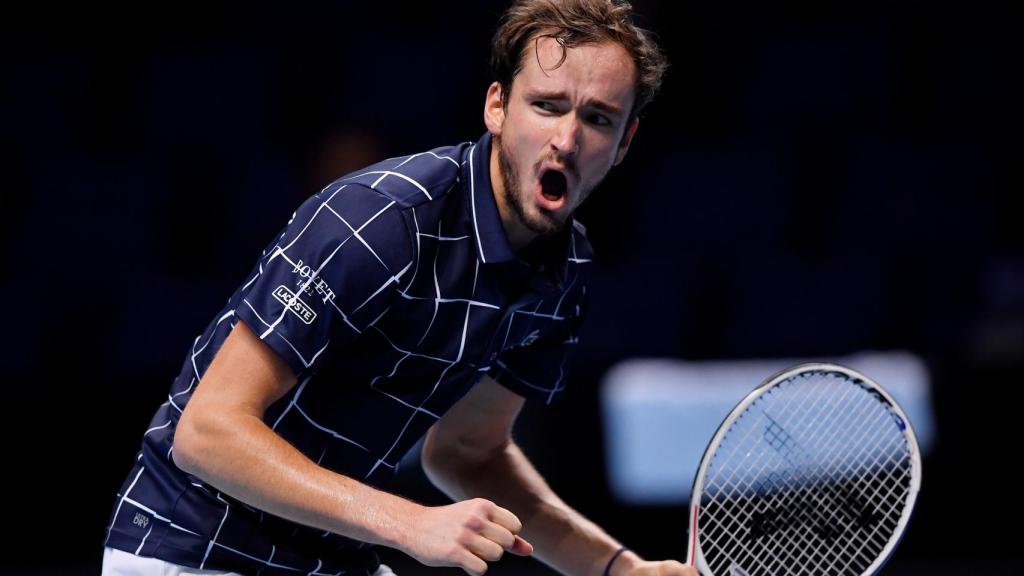 Medvedev, durante la final ante Thiem.