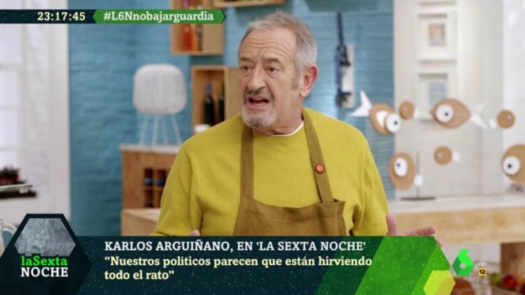 Karlos Arguiñano ha aparecido en 'La Sexta Noche'.