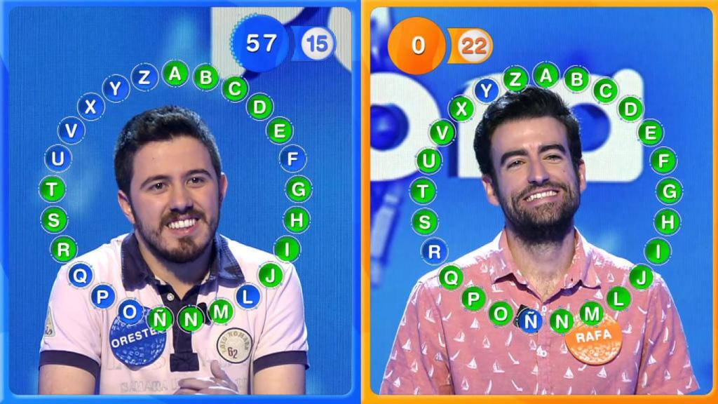 Rafa y Orestes fueron los últimos concursantes de 'Pasapalabra' en Telecinco.