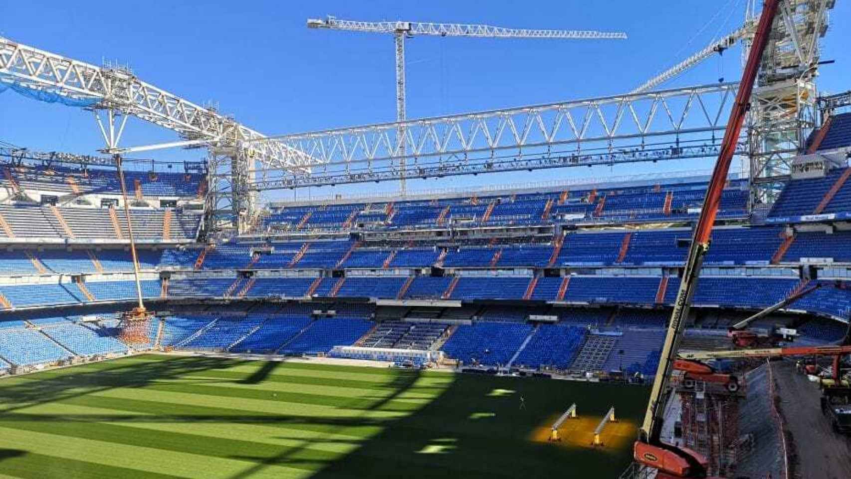 Las obras del Estadio Santiago Bernabéu a finales de noviembre. Foto: nuevoestadiobernabeu