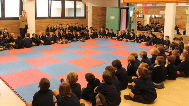 Alumnos del colegio La Farga de San Cugat del Vallés.