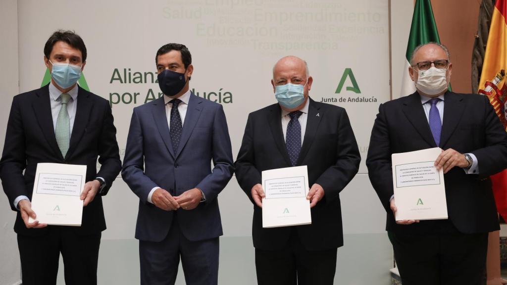 Juan López-Belmonte, Juanma Moreno, Jesús Aguirre y Miguel Ángel Guzmán.