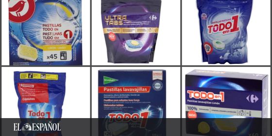 instinto Meseta cerca Los 7 mejores detergentes de marca blanca para lavavajillas, según la OCU:  de 2 a 7 euros