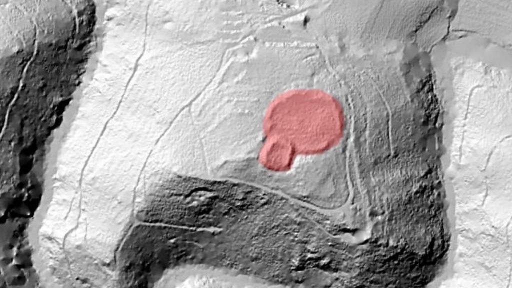 Imagen con tecnología LiDAR de la fortaleza altomedieval.