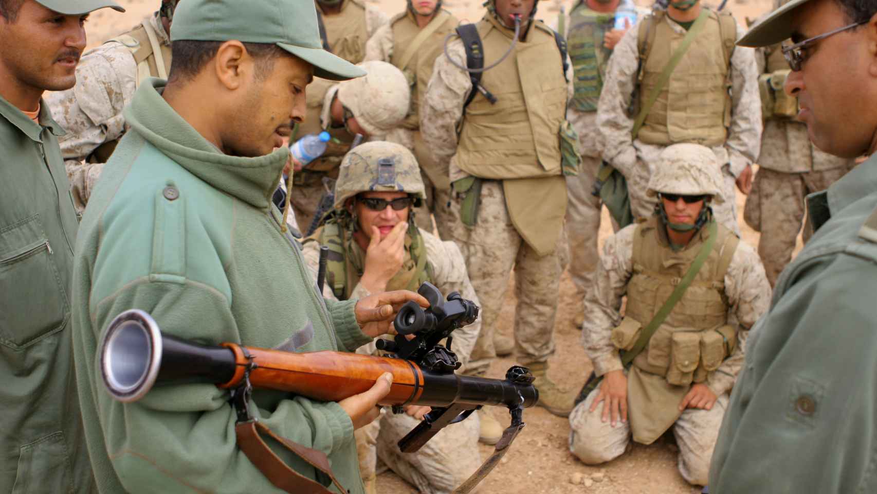 Marines estadounidenses entrenan a militares marroquíes en una imagen de archivo.