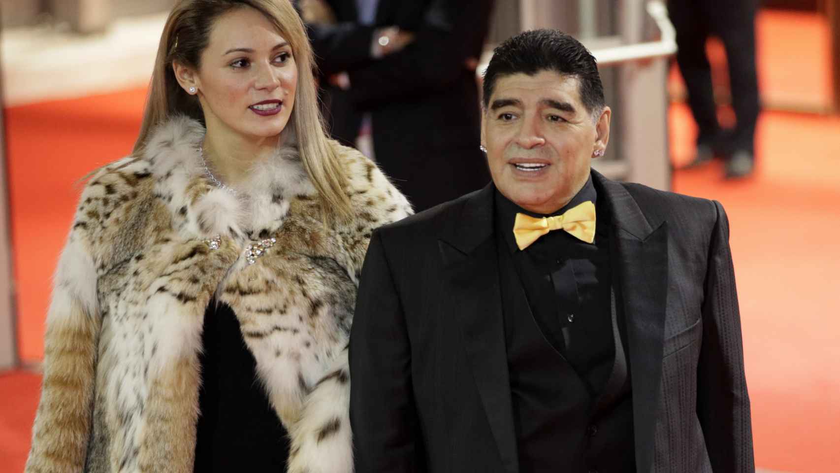 Maradona y Rocío Oliva, en 2018.