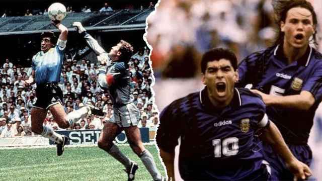 La 'mano de Dios' en el Mundial de 1986 y la celebración del gol ante Nigeria en el Mundial 1994