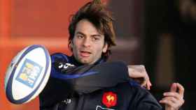Christophe Dominici, con el chándal de la selección de rugby de Francia