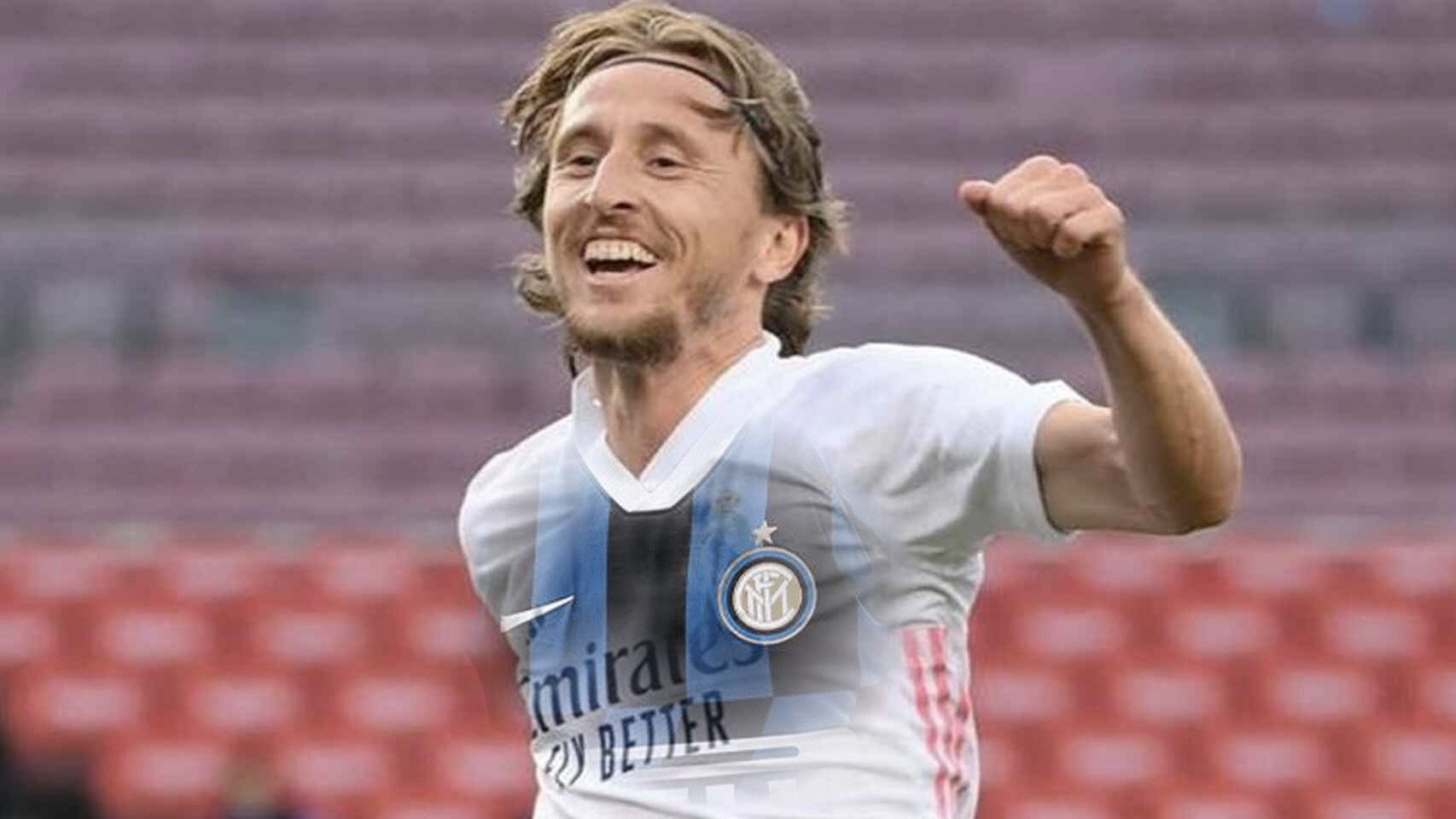 Modric y el Inter de Milán, en un fotomontaje