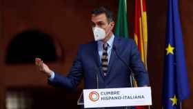 El presidente del Gobierno, Pedro Sánchez, comparece en el marco de la XIX Cumbre bilateral de España e Italia, celebrada este miércoles en el Palacio de la Almudaina en Palma de Mallorca.