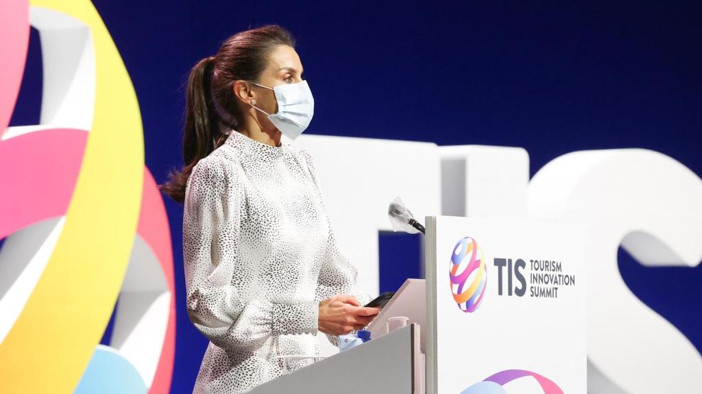 La Reina Letizia este miércoles en Sevilla en la inauguración del congreso Tourism Innovation Summit.