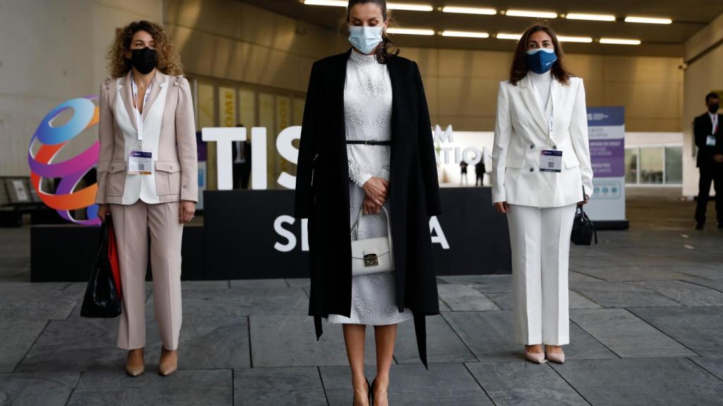 Letizia, en Sevilla, cuando el Rey estaba confinado.