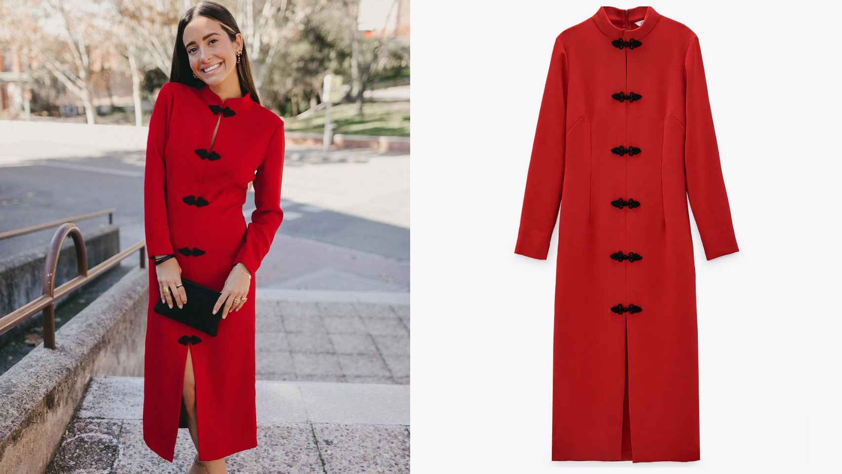María F. Rubíes tiene el vestido rojo de Zara más buscado temporada, ¡y está