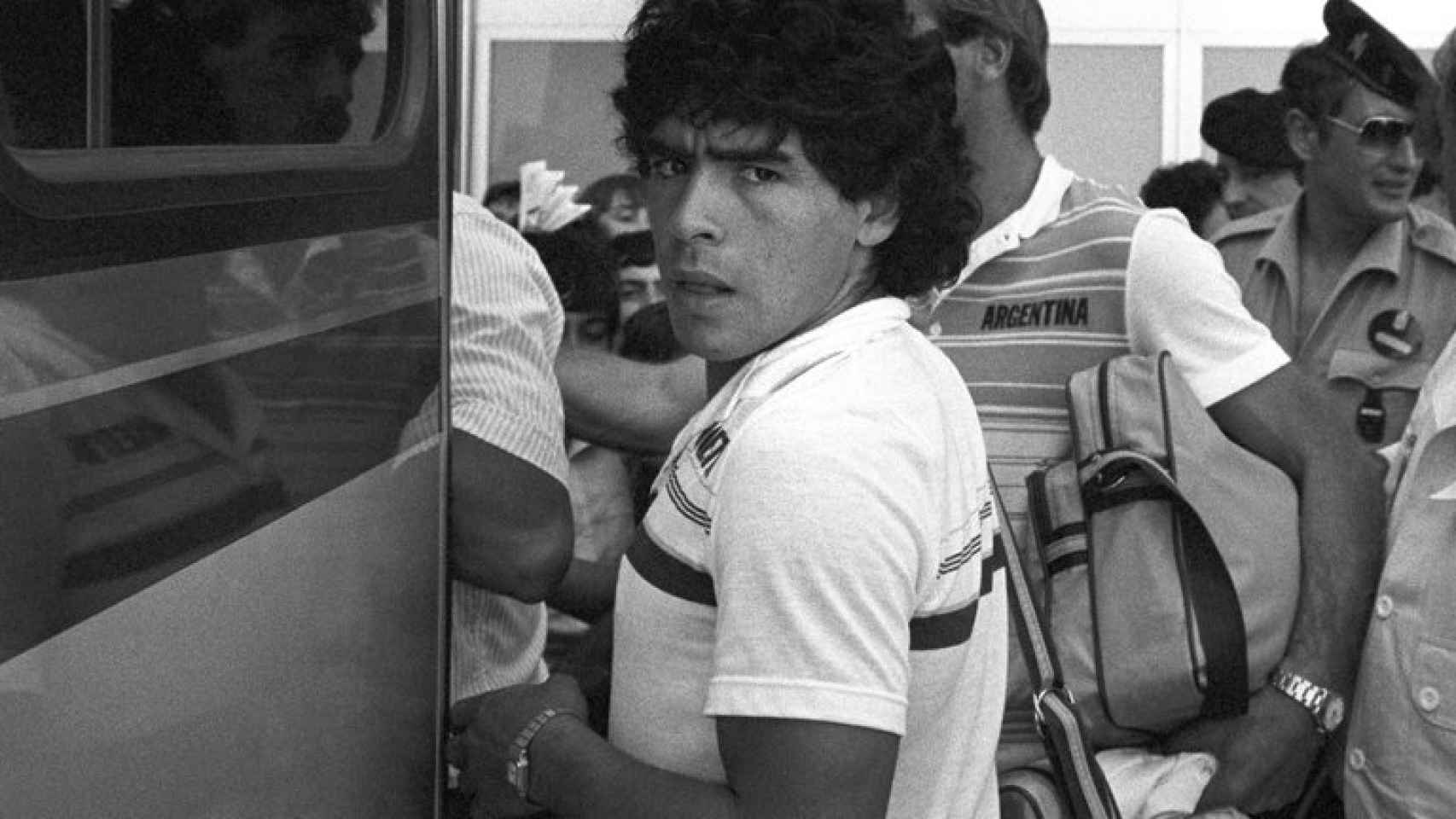 Maradona, en Alicante, durante el Mundial de España 1982