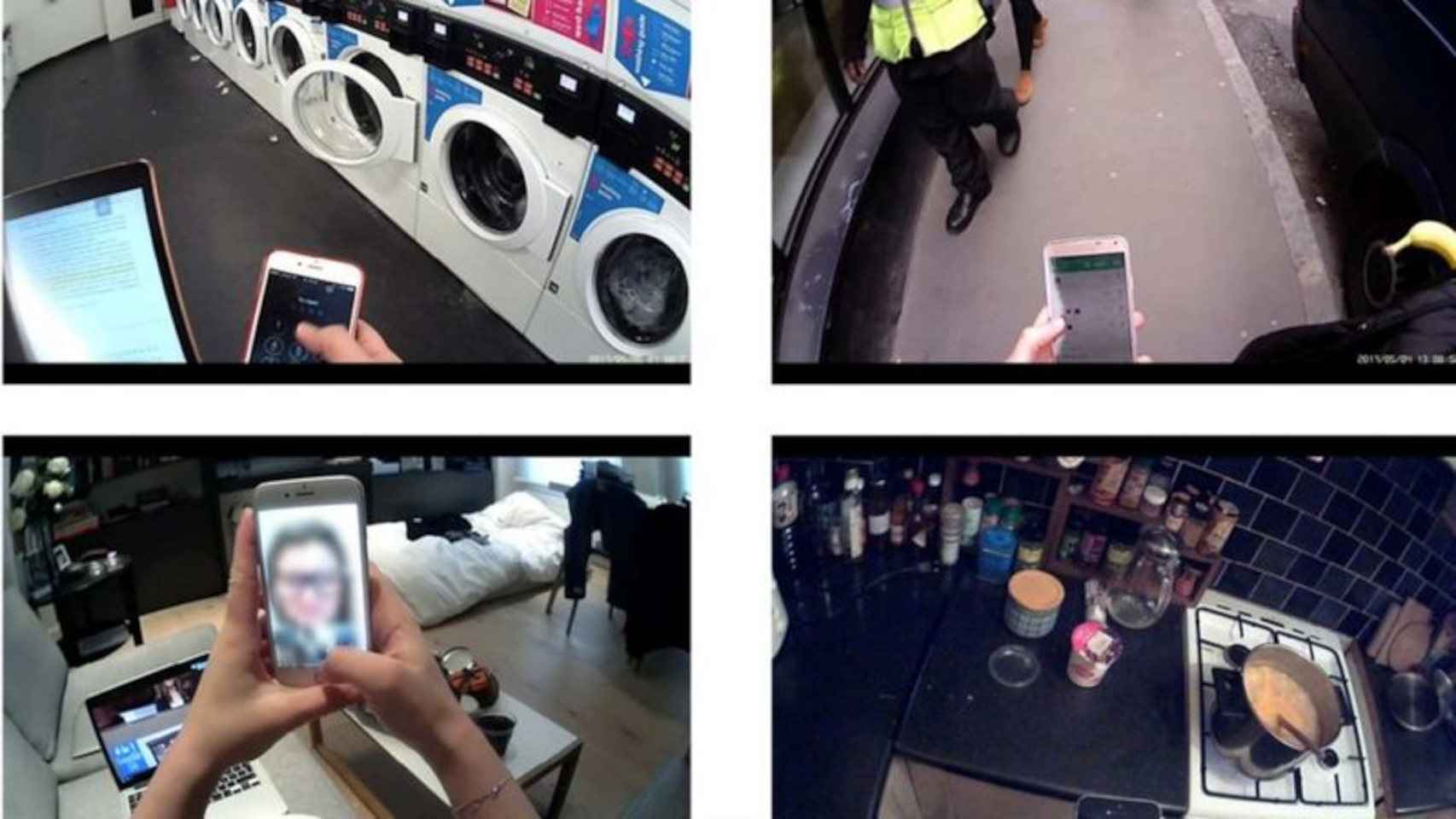 El estudio registró el uso del móvil usando cámaras