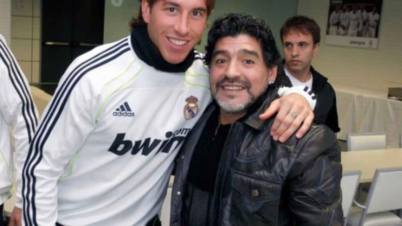 Sergio Ramos y Diego Armando Maradona
